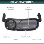 Snack Tray Fits for UPPAbaby Vista V2, Vista, Cruz, Cruz V2, RumbleSeat, RumbleSeat V2, Snack Tray with Cup Holder, Dishwasher Safe, Quick Attachment, Folds with Stroller, Stroller Accessories