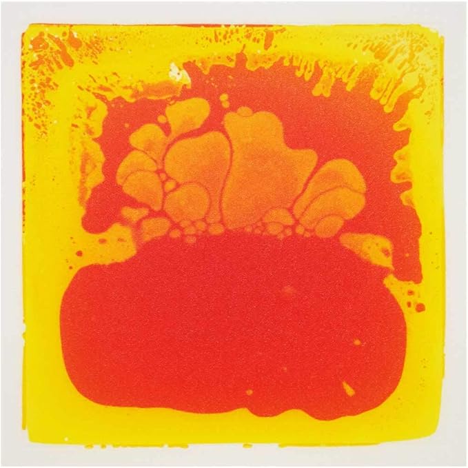 LONGKING 12" X 12" Sensory Tiles for Activity Play Centers for Children, Sensory Floor Tiles, Liquid Floor Tiles, Autism Sensory Poducts, Yellow