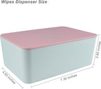 Diaper Wipes Dispenser, Tissue Storage Box Case, Wet Wipe Dispenser Holder with Lid for Home, Office, Cars (Pink)