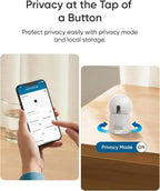 eufy Indoor Cam E30 2-Cam Kit, Latest Generation, 4K UHD Security Camera, Pet/Dog/Baby Camera with Phone app, Color Night Vision, Human/Pet Auto Tracking, 360 Pan-Tilt, Works with Homekit,White