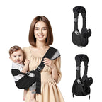 Baby Sling Carrier,Toddler Carrier, 2025 New Baby Sling with Waist Harness,Portable and Lightweight Sling,Non-Slip Hip Seat Carrying 25-60lbs(Black)