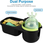 Accmor Stroller Cup Holder with Tray, Universal Cup Holder, Bike Bottle Holder, 361° Rotatable Large Caliber Drinks Holder for Stroller, Bike, Wheelchair, Walker