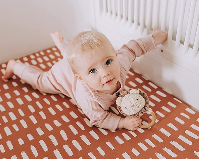 Crib Sheets Neutral - Fitted Baby Crib Sheets Bed for Girl Boy - 2 Pack Standard & Toddler Mattress (Safari Adventure) - Buttery Soft Organic Cotton Blend