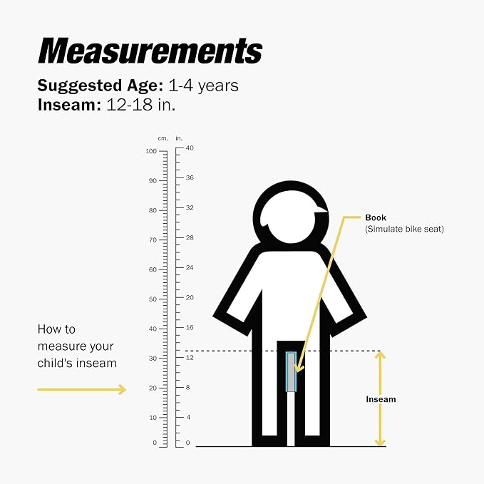 Strider 12” Sport Bike - No Pedal Balance Bicycle for Kids 1 to 4 Years - Includes Safety Pad, Padded Seat, Mini Grips & Flat-Free Tires - Tool-Free Assembly & Adjustments