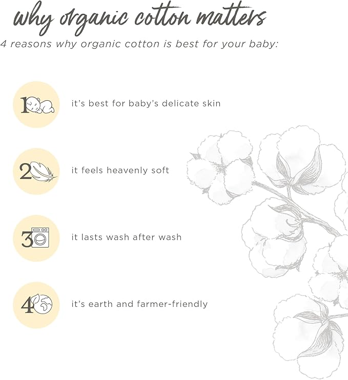 Burt's Bees Baby Baby Girls' Mittens, No-Scratch Mitts, 100% Organic Cotton, Set of 3