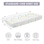 Bimocosy Crib Sheets for Boys Girls, Fitted Crib Sheet 4 Pack for Standard Crib and Toddler Mattresses, Super Soft Breathable Microfiber Baby Sheet 28x52x8in, Ocean World/Milky Green/Seashell/Blue