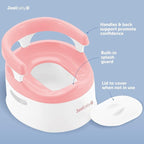 Jool Baby Potty Chair for Toddler Toilet Training - Splash Guard & Back Support (Pink)