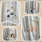 Wooden Baby Crib Mobile Arm, 31 Inch, Solid Beech Wood, 360° Rotatable, Whale Design, Adjustable, Anti-Slip, Mobile Hanger for Crib, Nursery Decor for Boys & Girls, Gift Accessories