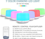 Aromatherapy Diffuser for Essential Oil, 300ml Cool Mist Humidifier with Remote Control, Aroma Diffusers for Home with Waterless Safety Switch & 14 LED Colors