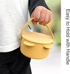 Snack Cups for Toddlers, Silicone Toddler Snack Containers, Baby Treat Catcher with DustProof Lid 2 Pack Dishwasher Safe and BPA Free 9 Oz