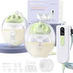 Hands Free Breast Pump K3,Portable Breastfeeding Pumps with Modes & 9 Levels,3 Fine-Tuned Rhythms,Leak-Proof & Low Noise Double Seal Flange 15-24mm