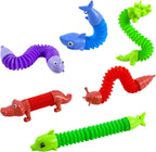 Animal pop Tubes,Toys for Kids,Toddler Travel Toys,Toddler Sensory Toys,figette Toys,Fidget Toys for Kids,Small Toys,Treasure Box prizes,Little Toys,Small Toys for Kids prizes