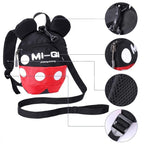 Baby Toddler Leash Baby Leash Backpack Little Kid Boys Girls Anti-Lost Travel Bag Harness Reins Cute Cartoon Backpacks with Safety Leash for Baby Backpack Leash for Toddlers 1-5 Years(Black red)