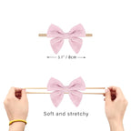Baby Girl Headbands with Bows Soft Nylon Newborn Toddler Hairbands Handmade Baby Hair Accessories for Infant Girls Kids