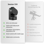 ZWO Seestar S50 Smart Digital Telescope All-in-One Autofocus Portable for Beginners and Experienced Users