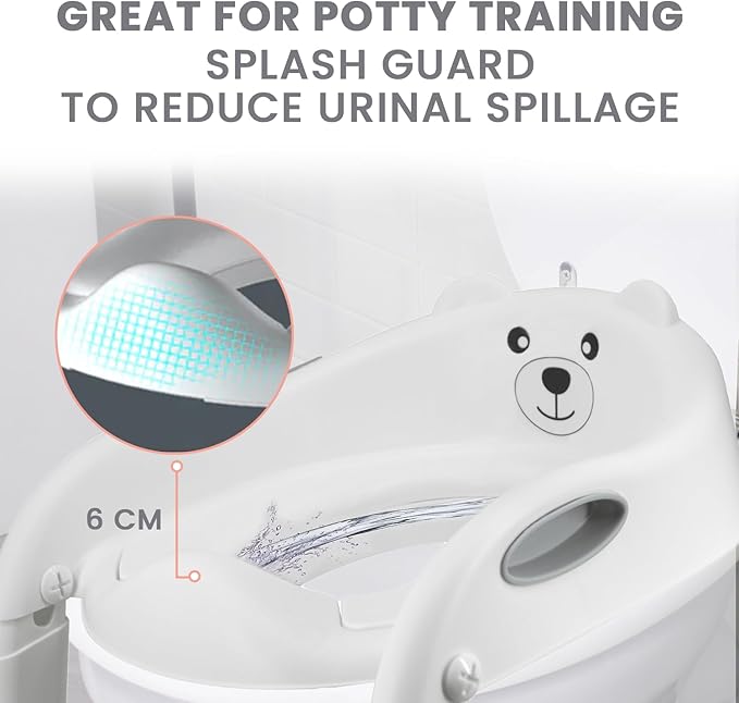 Lulyboo Potty Training Seat & Step Stool with Ladder for Toddlers - Adjustable Non-Slip Seat with Splash Guard, Built-in Handles, and Tracking Chart - Stress-Free and Comfortable Potty Training
