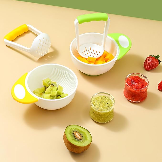 Baby Food Masher Bowl Toddler Grinding With Handle Set Mill Vegetable Puree Infant Puree Maker