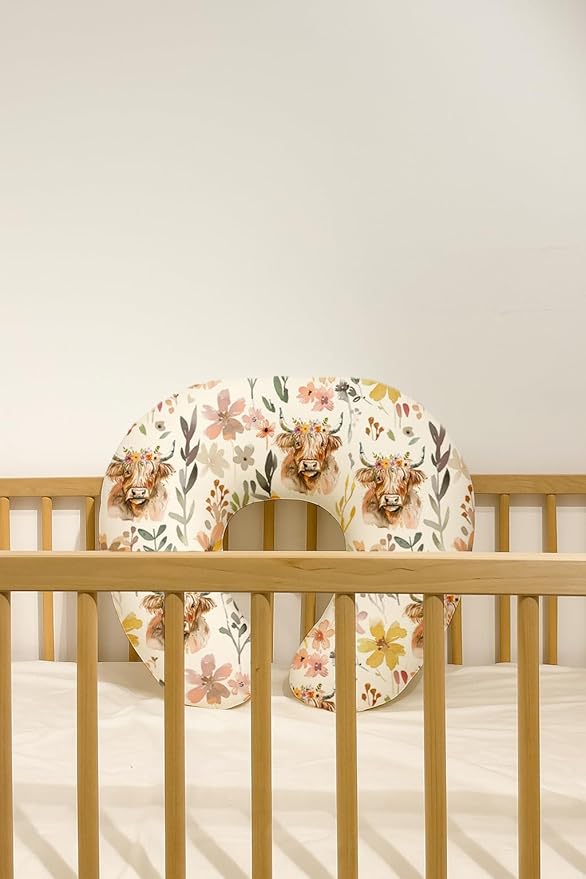 Nursing Pillow Covers 2 Pack, Breastfeeding Pillow Slipcovers Soft and Stretchy, Nursing Covers for Baby Girls Boys Newborn