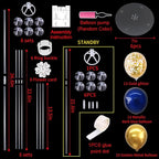 TONIFUL 6 Set Navy Blue Gold Balloon Centerpieces for Table,Balloon Arch Kit for Graduation Decorations 2025 Class of 2025 Party Decorations,New Year,Anniversary,Birthday Decoration