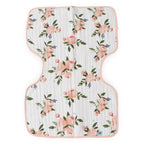 Muslin Burp Cloth with Watercolor Roses - New LU