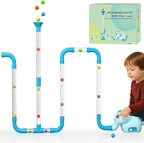 STEM Air-Powered Building Toys for Kids Ages 3 4 5 6 7 8+– Educational Air Tubes Toy& Turbine Set with 30 Foam Balls – Rechargeable Construction Kit for Boys & Girls – Fun Science Gift for Teens