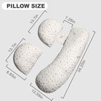 Pregnancy Pillow for Women - Maternity Pillow for Back Pain Relief & Full Body Support, Soft Sleeping Pillow with Removable Cover for Side Sleepers and Pregnancy
