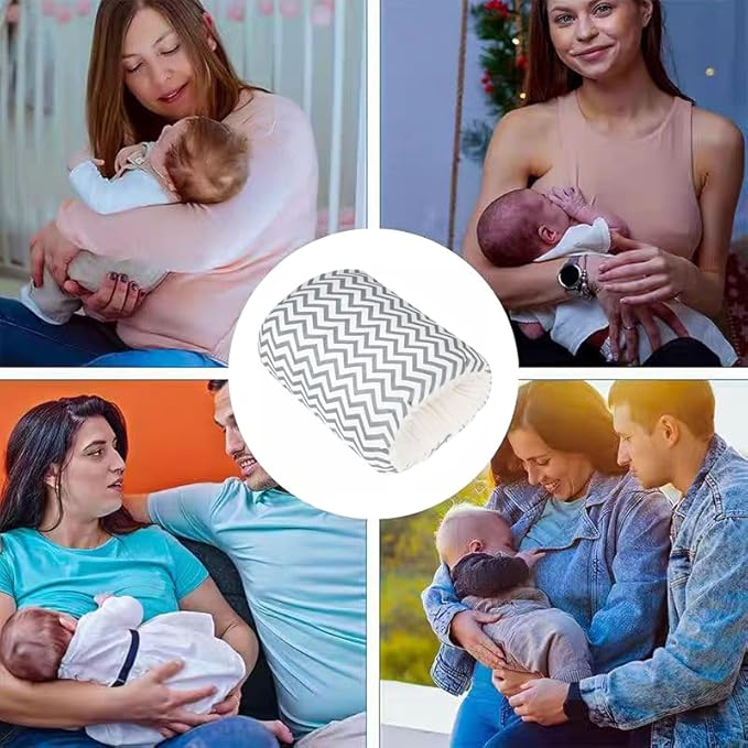 Cozy Cradle Pillow, Cozy Cradle Arm Pillow, Baby Nursing Pillow Head Support Pillow for Breastfeeding Bottle Feeding (Light Grey Crown)