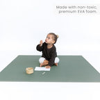 Toddlekind Solid Color Foam Play Mat 4x4 Baby Playmat. Stylish, Non-Toxic, Odorless, Plain Design Puzzle Play Mat 0m+ Sage Moss (Green)