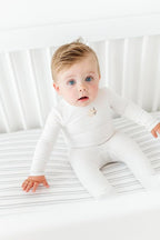 Ely’s & Co. Crib Sheets, Baby Boy Fitted Crib Mattress Sheet Set, 2 Pack, 100% Jersey Knit Cotton, Infant and Toddler Nursery Bedding, 28” x 52” Dragonflies + Stripes Collection