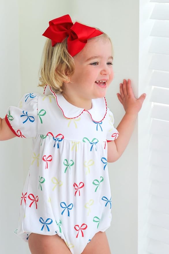 Wee Ones Girls' Plain Wrap Classic Grosgrain Hair Bows on a WeeStay No-Slip Hair Clip, Handmade, King, Red