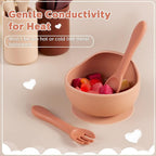 10 Pieces Baby Led Weaning Spoons and Forks Set Infant Silicone Spoon First Self Feed Baby training Utensils for Toddler First Stage Feeding Supplies for Kids Over 6 Months, 5 Pairs (Classic Colors)