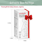 Teething Toys 3 Months Up with Clip Strap, Mombella Elephant Teethers for Babies3 Months+, Soft Silicone Infant Chew Toy, Baby Teething Relief, Ideal Newborn Gifts, Green