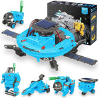 STEM Projects for Kids Ages 8-12 Solar Robot Kit 6-in-1 Space Toys for 10-Year-Old Boy Girl Gift Building Toys Science Kits Christmas Birthday Gifts for 8 9 10 11 12 Year Old, Blue