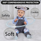 Xifamniy Baby Soft Safety Helmet Foam Head Protector Helmet for Toddler Infant Walking Suit 6-24m (Grey Star)