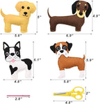 CiyvoLyeen Puppy Craft Kit Kids DIY Crafting and Sewing Set Dog Stuffed Animal Felt Plushie for Girls and Boys Educational Beginners Sewing Set Sewing Kits for Kids Age 8 9 10 11 12