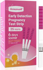 Pregnancy Test Strips, Early Result hCG Detection Home Pregnancy Test, 25 Count hCG, Rapid Prenancy hCG Testing Kit, 5mm Wider 25mIU/mL, High Accuracy with Ultra-Sensitive Detection