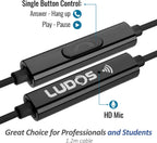 LUDOS Ultra USB C Headphones for iPhone 16 15 Pro Max Plus iPad Pro, 5 Years Warranty, Magnetic USB-C Earbuds for Samsung Galaxy S24 S23 Ultra S22 S21 FE S20 A55 A54 A53, USB Type C Earphones - Black