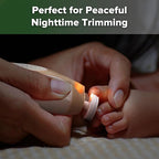 haakaa Baby Nail Care Electric Baby Nail File Kit with LED Light, Baby Nail Clippers for Newborn/Infants/Adults Toenails and Fingernails, 6 Replacement Heads & Storage Case, Acorn