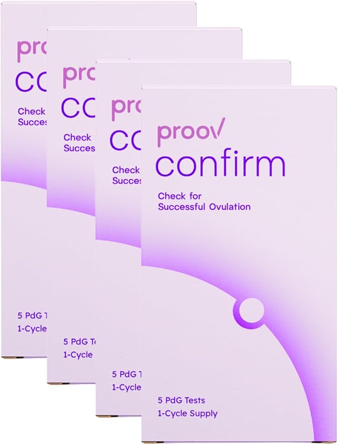 Proov PdG Test Strips for Women - 20 Progesterone Test Strips - Confirm Successful Ovulation at Home - 4 Cycle Pack - Fertility Tracker - Compatible with Fertility, Pregnancy & Ovulation Tests