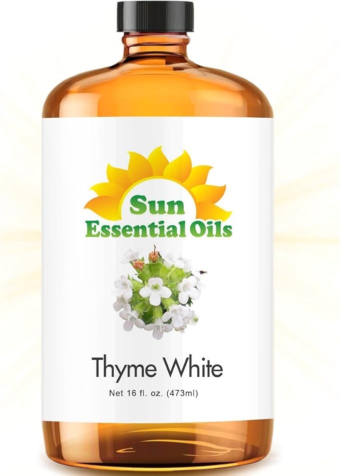 Sun Essential Oils Thyme Essential Oil 16oz for Aromatherapy Diffuser, Helps Fight Acne, Enhance Mood
