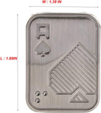 EDC Metal Fidget Slider Toys- Stress Relief EDC Fidget Slider Casual Metal Adult's Hand Toys Office Desk Toys Gifts Stress Toys for Adults(Poker-A)