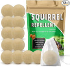 Squirrel Repellent Outdoor, Chipmunk Repellent for Attic/Garden/Bird Feeders/Plants/Cars, Deterrent Squirrels, Keep Chipmunks Away-Pack of 12