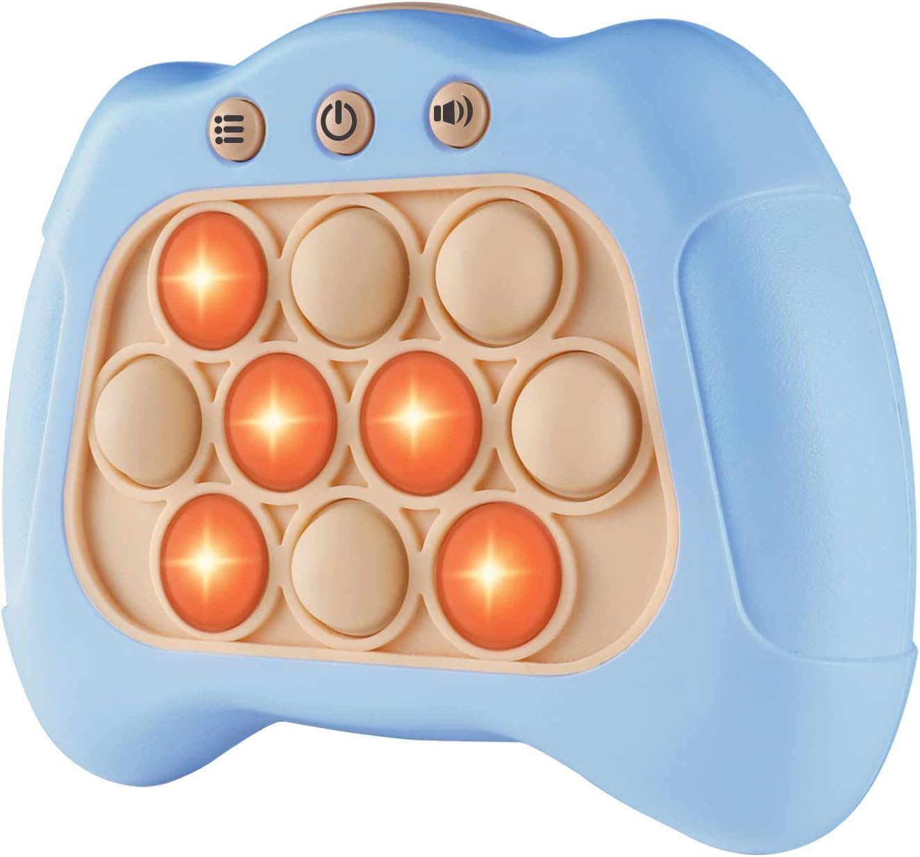 Pop The Target! Handheld Speed Pushing Game Machine: A Fun Multiplayer Game for Family. Fidget Game Toy for 6 7 8 9 10 11 12 Years Old Light Blue