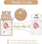 Monthly Photo Banner First Birthday Photo Banner for Newborn to 12 Months First Birth Decorations with Birthday Cake Topper & High Chair Banner