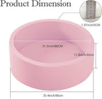 Ball Pit for Toddlers, 35.4"x 11.8" Foam Ball Pits, Indoor Soft Round Baby Playpen for Children, Ideal Gift for Toddlers, Pink, (Balls not Included)