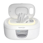 Momcozy Baby Wipe Warmer, Innovative Spring Design, Large Capacity Wipes Dispenser for 60-80pcs, Fast & Even Heating, 4 Modes of Temperature Heating Control, Diaper Wipe Warmer with Night Light, Grey