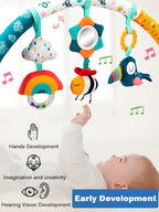Pau1Hami1ton Baby Stroller Arch Toys, Car Seat Toys,Bouncer Toy Bar/Mobile for Bassinet,Adjustable Baby Hanging Toys Fit for Crib Bed,Stroller,Car Seat.S-19(Bee)