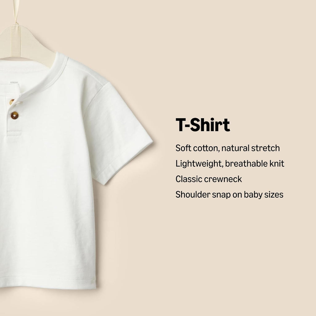 Amazon Essentials x Sofia Grainge Toddlers and Baby Boys' Short Sleeve T-Shirts, Pack of 2