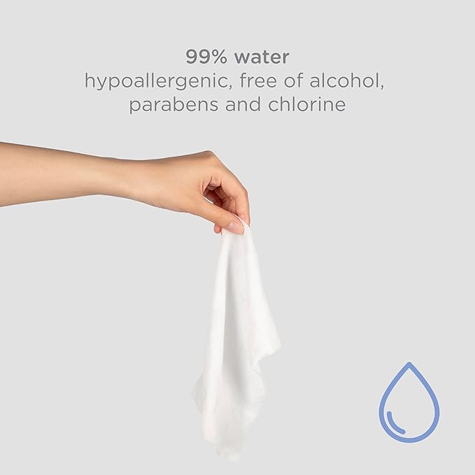 Ubbi Fragrance-Free Baby Wipes, 99% Water Based, Plant Based Wipes, Hypoallergenic for Sensitive Skin with Chamomile, Vitamin E & Aloe, EWG Verified, 2 Pack (72 Wipes Total)