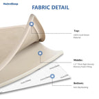 Baby Play Mat for Floor,1.3" Thick Memory foam Tummy Time Mat,Water Repellent Soft Coral Velvet Nursery Rug,Extra Large Non Slip for Crawling,Toddlers,Infants,kids,Tatami Style for Living Room(Beige)